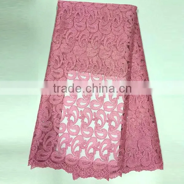 Elegant Fashional designed the new design embroidery chiffon lace fabric