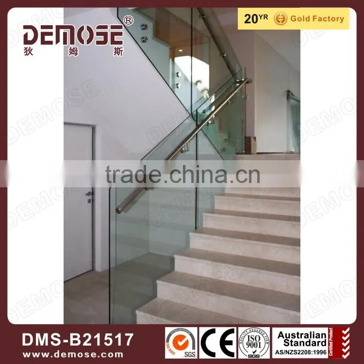 curverd frameless glass railings for terrace