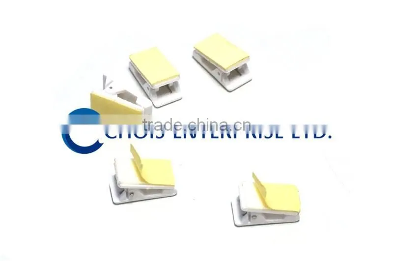 High Quality Self Adhesive Plastic Clips White Color 5735-3008
