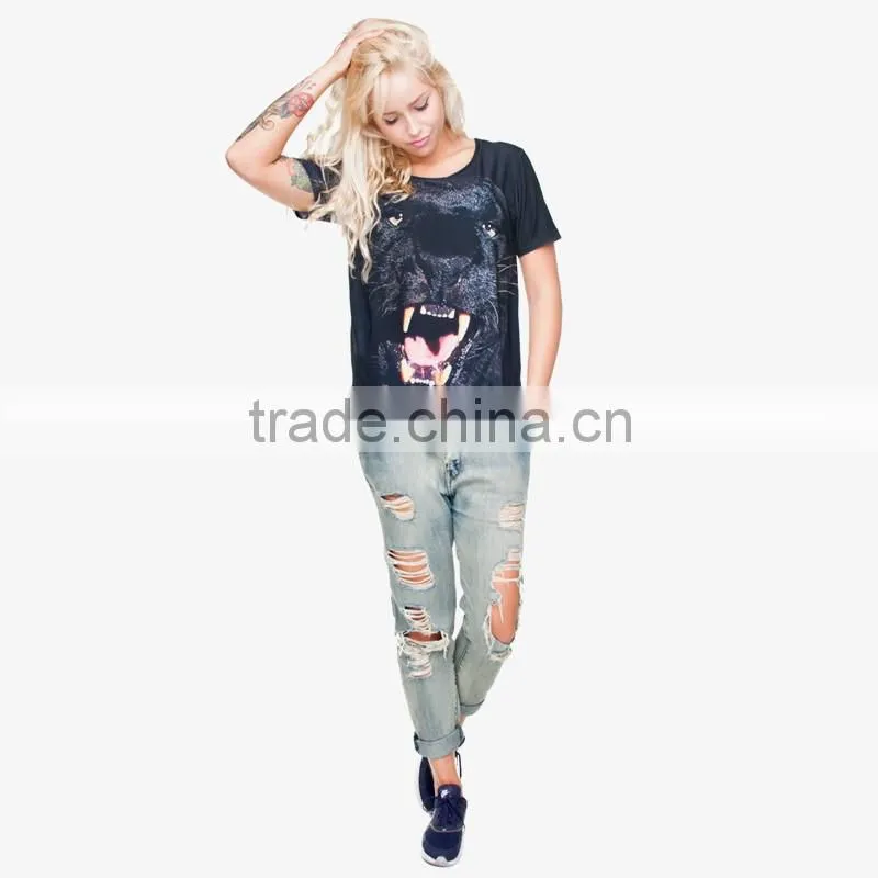wholesale high quality bulk plain cheap tshirt women
