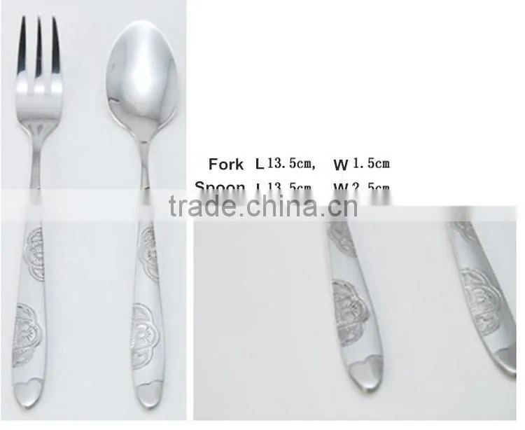 Outdoor mini stainless steel folding chopsticks spoon fork kits