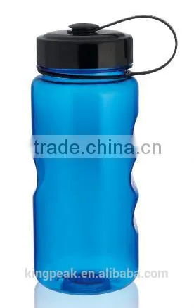 Promotional wide mouth Customized BPA Free Plastic Sports Water Bottle /Plastic drinking water bottle good for hiking