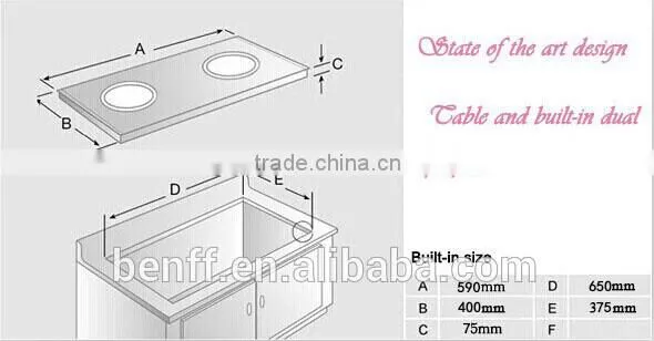 Easily cleaned uses of electric solar 2 plate induction cooker