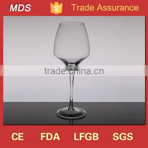 Handmade glassware manufacturers long stem logo wine glass