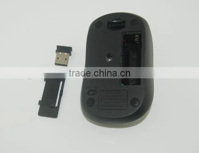 2.4G Wireless gift mouse with mini receiver for computer in black color