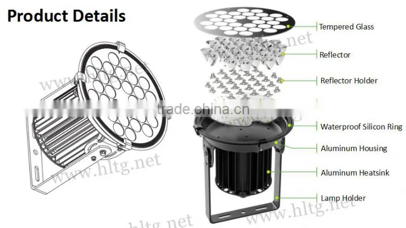 Shenzhen manufacturer CREEXTE SMD5050 150W LED Flood/Town Crane Light with 5 years warranty