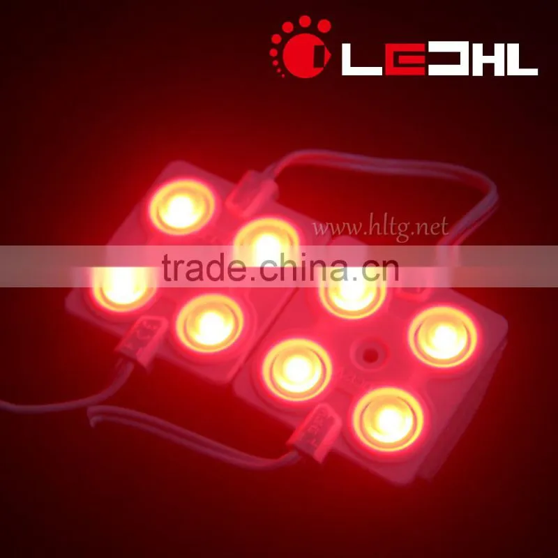 4LEDs SMD2835 injection Molding LED Module Yellow Color with 2.4W 200lm 160 degree lens 5 years warranty