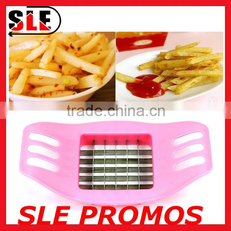 Custom Factory Promotional Kitchen Tools Plastic Vegetable Potato Slicer,High Quality Wholesale Easy Hand Grip French Fry Cutter