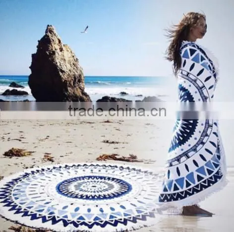 Wholesale Round Beach Towel with Tassels in stock