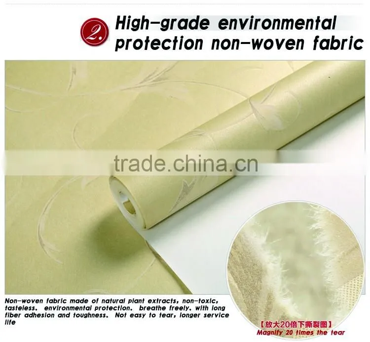 non woven economic room decoration wallpaper