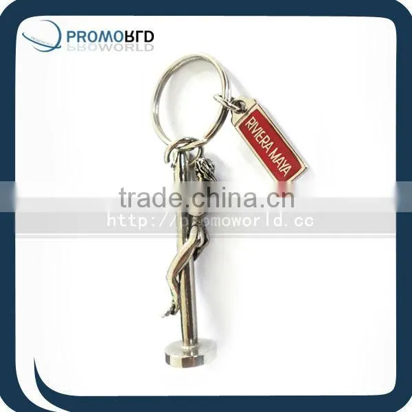 Custom 3D Metal Keyring Dancing Girls