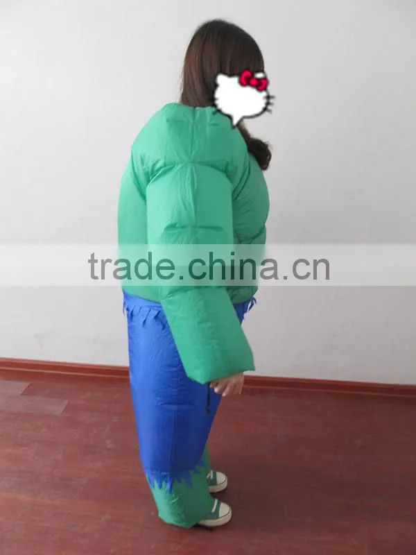 DJ-CO-115 Adult Chub Strong Man Inflatable Blow Up Color Body Halloween Costume Jumpsuit
