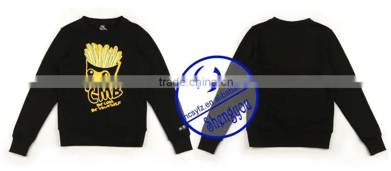 Wholesale custom 100 polyester mens printed pullover sweatshirt