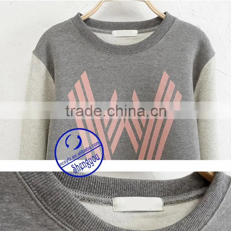 Wholesale custom women's crewneck sweatshirt with printed