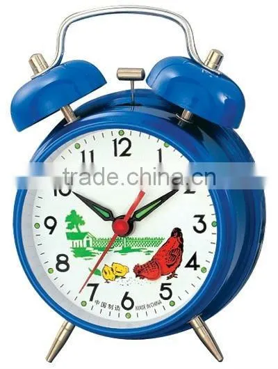 Mechanical twin bell alarm clock