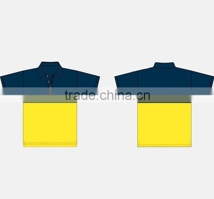Custom polyester black yellow sport polo shirt with OEM service