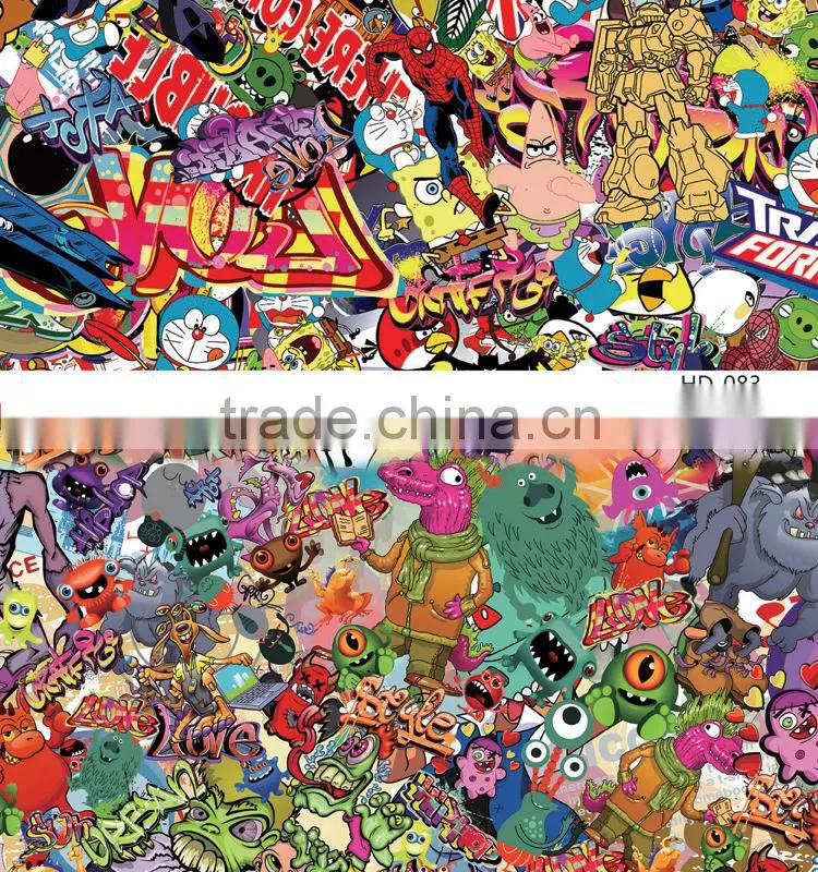 HD-083 Air Bubble Free High Definition Car Body Wrapping Film Design Bomb Sticker