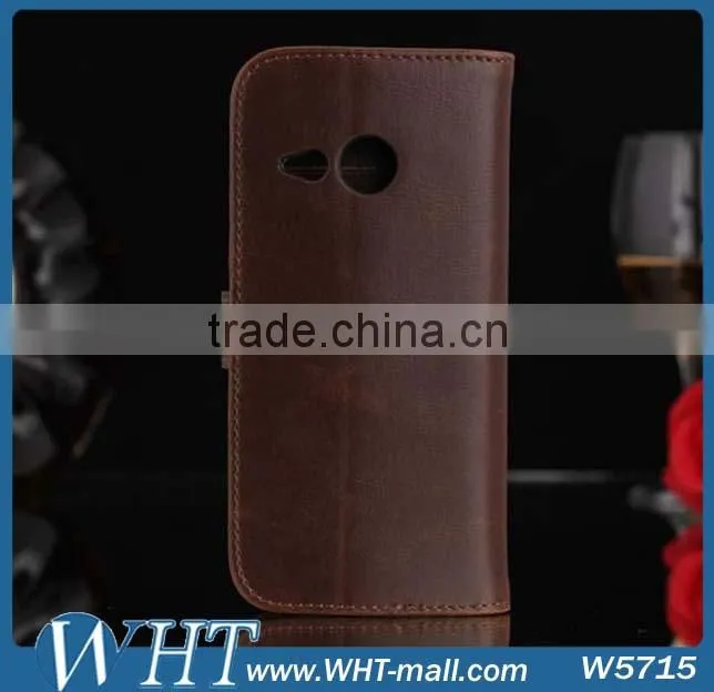 For HTC ONE MINI Leather case. for HTC M4 Crazy Horse Skin Case
