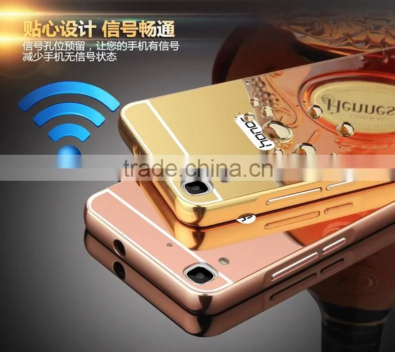 High Quality Luxury Mirror Cover Metal Aluminum Bumper Phone Case For Huawei Honor 4A