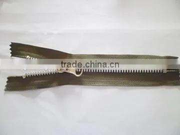 5# metal aluminum teeth zipper close end zipper with auto-lock thumb puller slider zipper jacket zipper