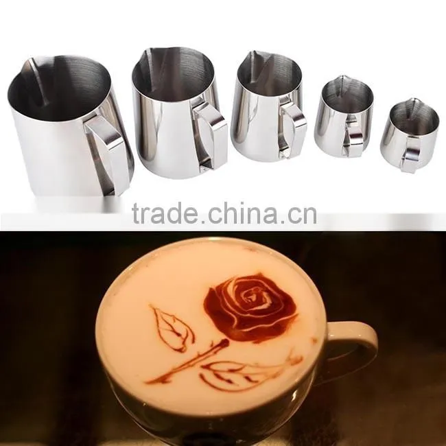 Milk pitcher 350ml 600ml sharp beaks coffee frothing stainless steel milk jug