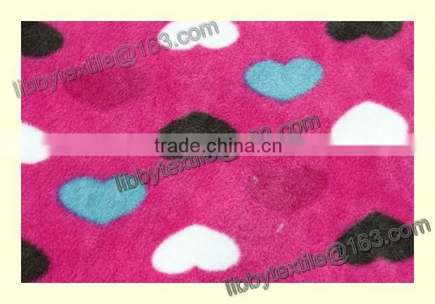 100% polyester printed polar fleece fabric for garment