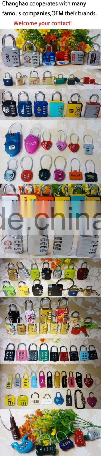 2015 New Design Combination Cable Case Lock
