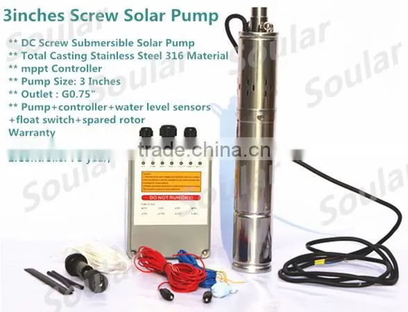Best Submersible Solar Pump Price ( 1300w-6.6m3/hr - 158m )