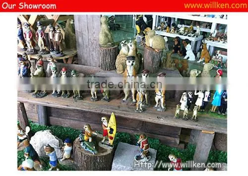 Garden decorative life size meerkat resin animal statues