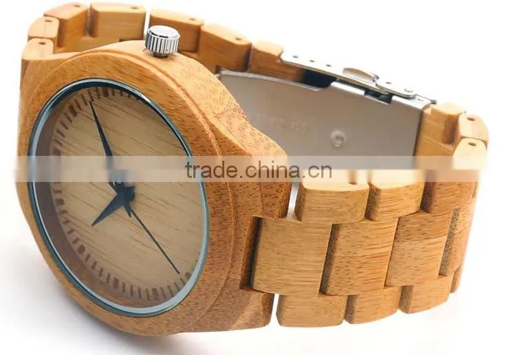hot newest Custom Engraved Japan analog quartz movement bamboo wood watch
