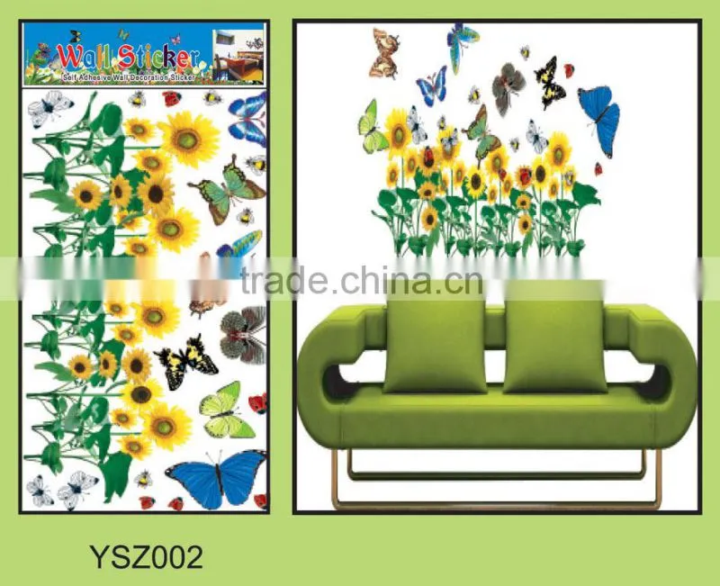 Fashionable living room pvc removable wall stickers/3D pvc vinyl wall sticker