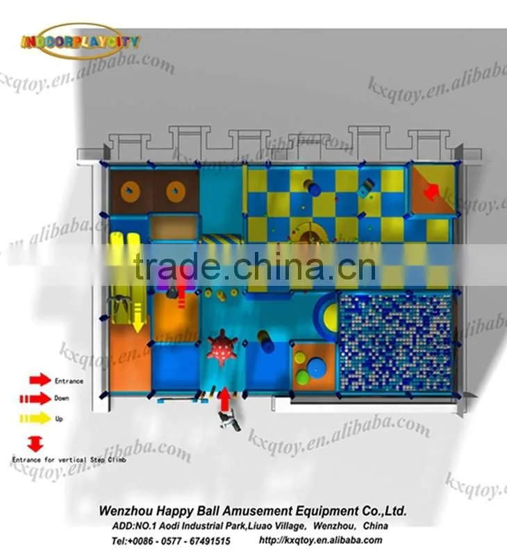 Small size submarine world theme indoor playground equipment