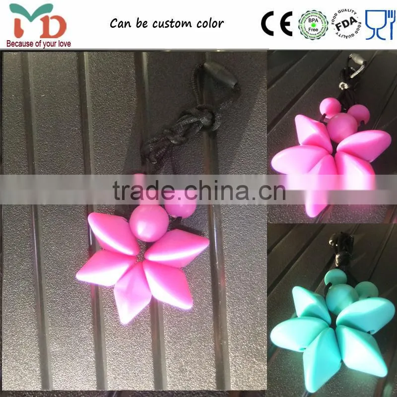 2014 Baby Teether Toys Food Grade Baby Teething Necklace/BPA Free Silicone Teething Beads For Jewelry