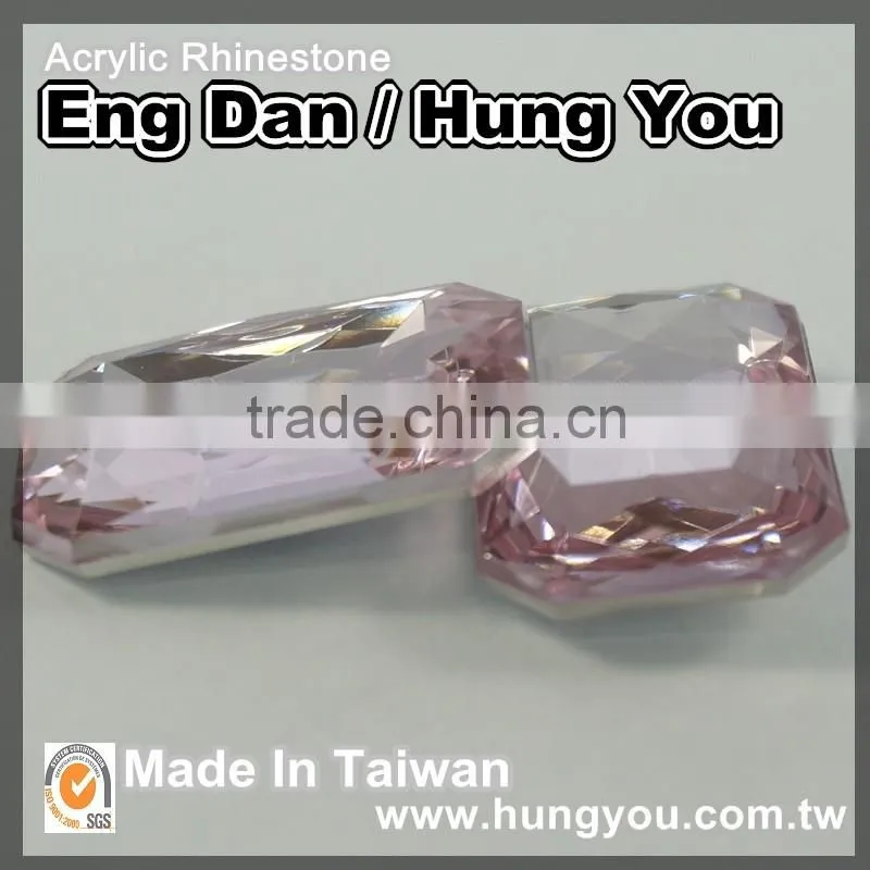 4 Holes 30mm Round Synthetic Gemstone with AB Coating