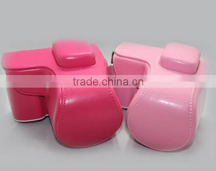 Factory lovely leather Camera Bag for Samsung NX3000 in Dongguan