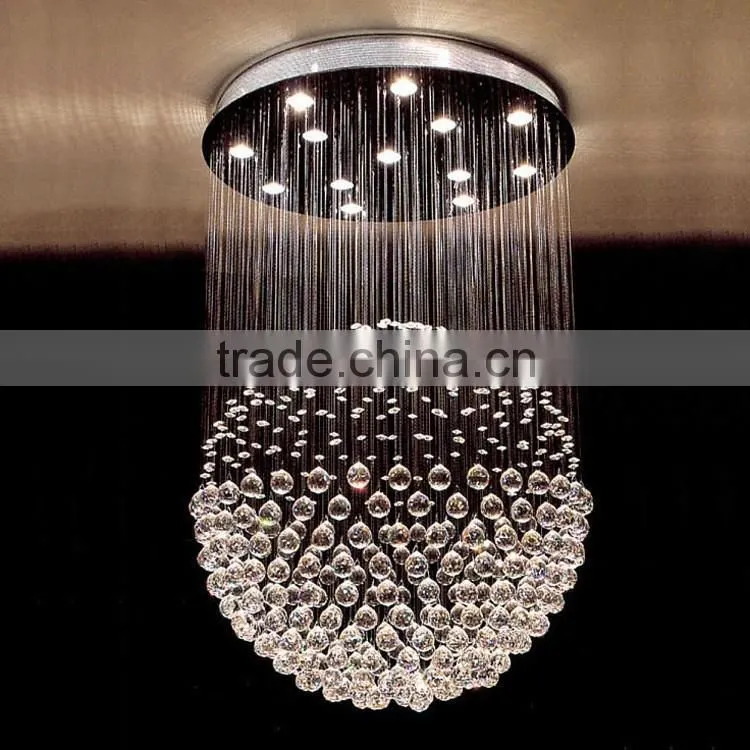 Modern globe crystal chandelier light