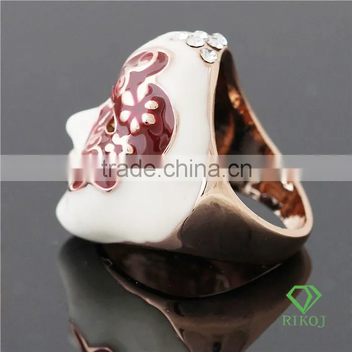 opera face mask jewelry crystal gold plating color rings