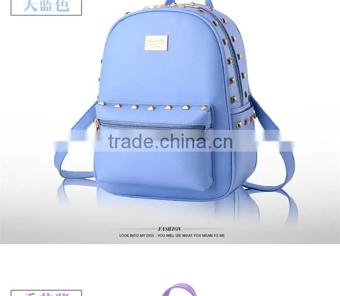 Korea style travel bag girls fashionable high school teenage backpack