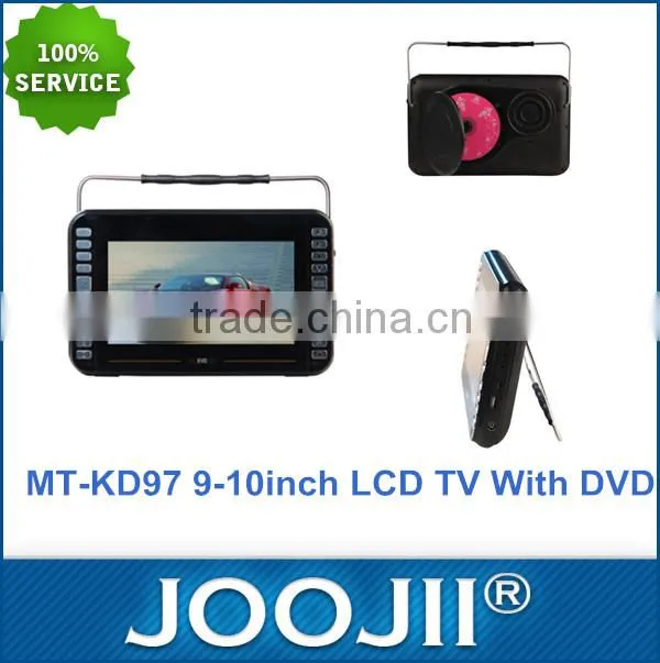 2016 best sale Portable TV With 16:9 Wide-screen and 9-10 Inch Color TFT-LCD, Support FM Radio, USB/SD/MMC Card