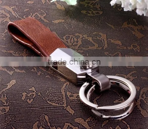 Business Name Card Holder Sets With leather keychain rope set