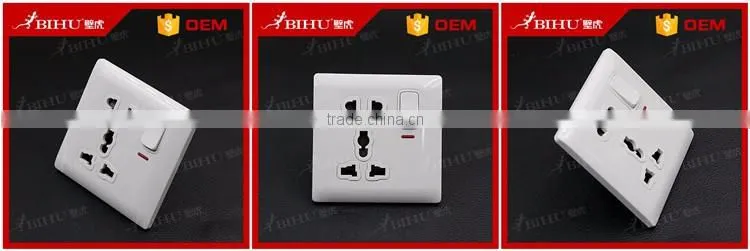 China factory OEM white PC 2 pin electrical switch sockets for home