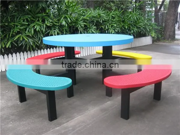 Outdoor furniture set metal picnic table set outdoor table and bench