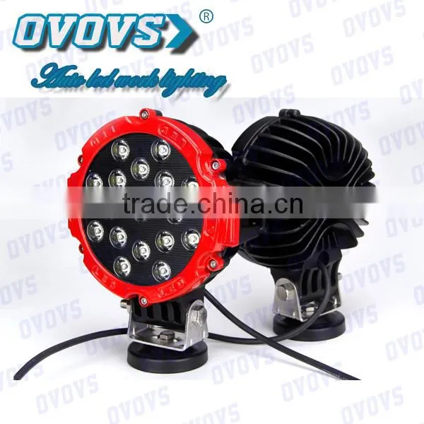 7inch 51w Red Round LED Work Light Spot Offroad fog Driving 4WD Boat UTE ATV SUV