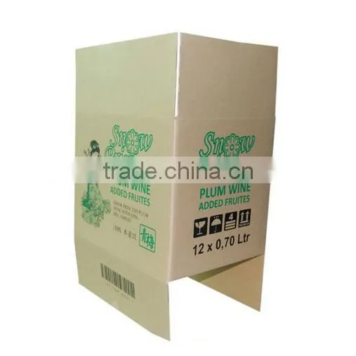 Durable e flute shipping box for bottle packing