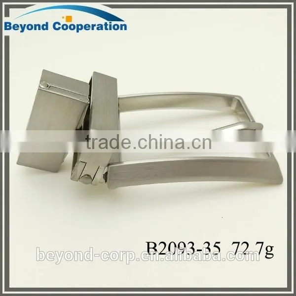 New 35mm formal rotatable reversible twisting clamp pin belt buckle for men
