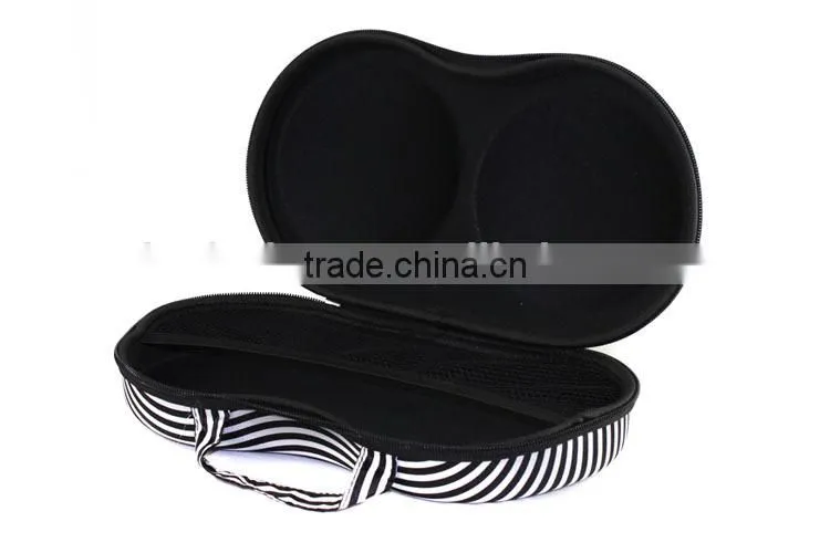 Portable travel bra hard case storage lingerie bag