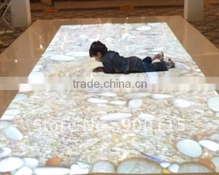 interactive floor or wall projection system for LCD advertising display