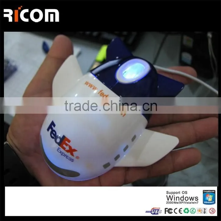 Factory USB Optical Airplane Shape Cute Mouse For Promotional Gift