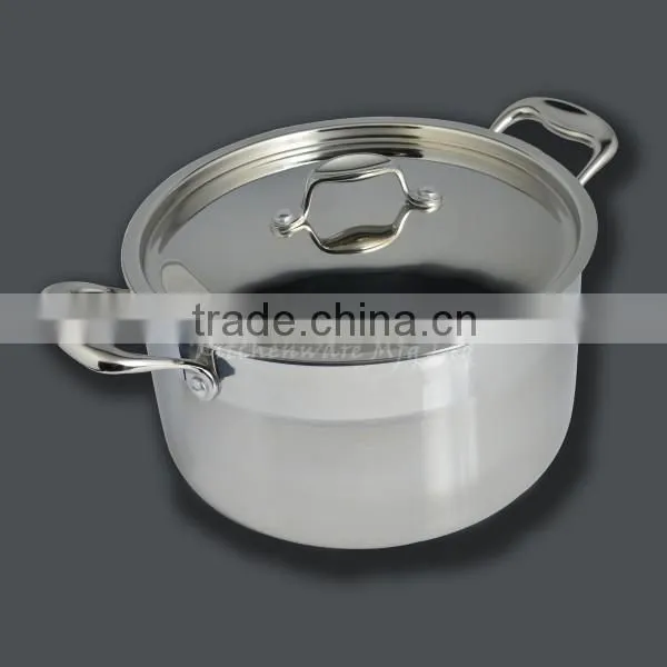 With 2 ear handle 3 layers steel food pot