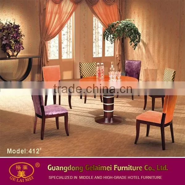 412 Lobby Chair Restaurant Wooden Royal Design Modern Dining Set